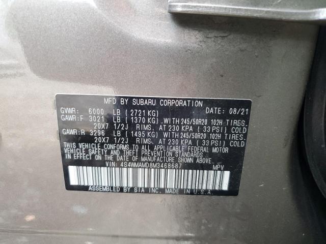 2021 SUBARU ASCENT LIM 4S4WMAMD8M3468687