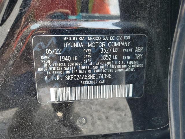 2022 HYUNDAI ACCENT SE 3KPC24A68NE174396