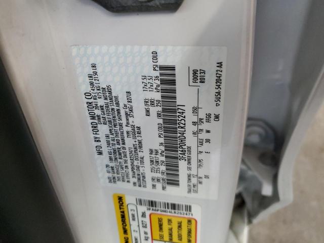 2020 FORD FUSION SE - 3FA6P0HD4LR252471