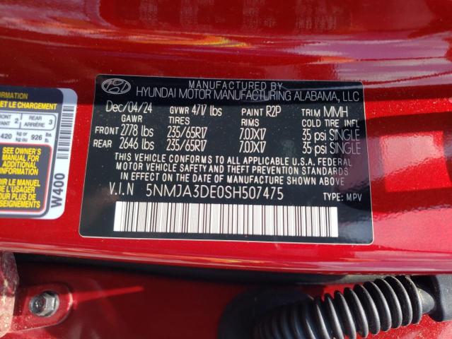 2025 HYUNDAI TUCSON SE 5NMJA3DE0SH507475