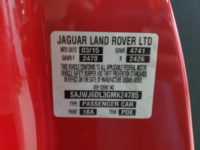 2016 JAGUAR F-TYPE R - SAJWJ6DL3GMK24785