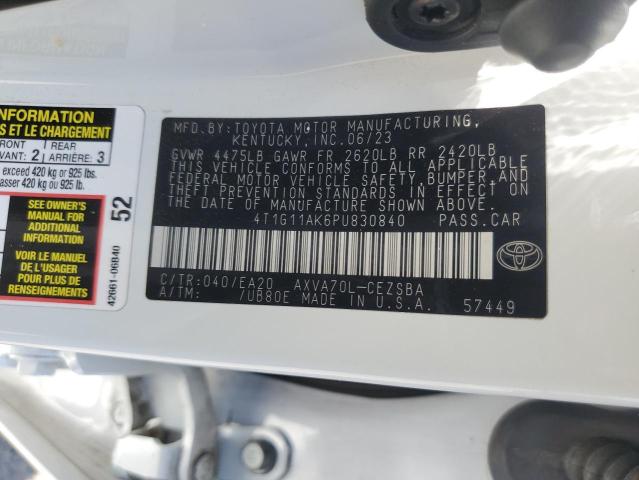 2023 TOYOTA CAMRY SE N 4T1G11AK6PU830840