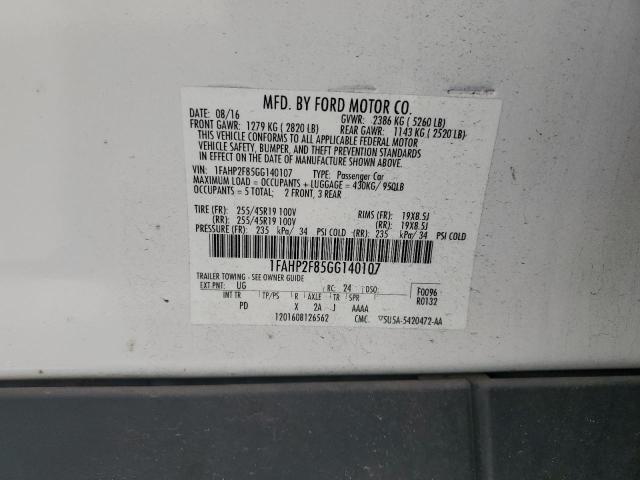 2016 FORD TAURUS LIM 1FAHP2F85GG140107