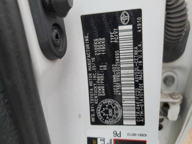 2016 TOYOTA CAMRY LE - 4T1BF1FK5GU258695