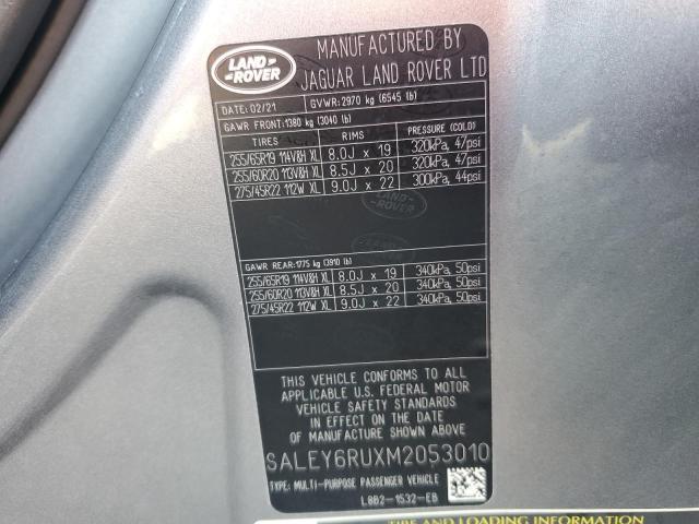 2021 LAND ROVER DEFENDER 9 SALEY6RUXM2053010