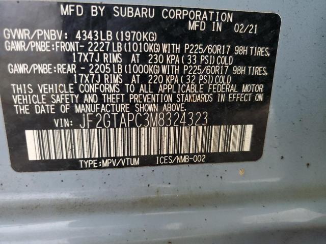 2021 SUBARU CROSSTREK JF2GTAPC3M8324323
