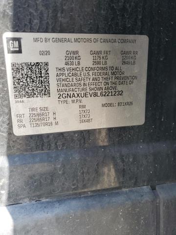 2020 CHEVROLET EQUINOX LT - 2GNAXUEV8L6221232