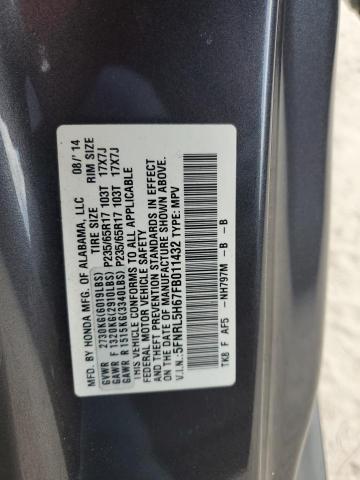 2015 HONDA ODYSSEY EX 5FNRL5H67FB011432