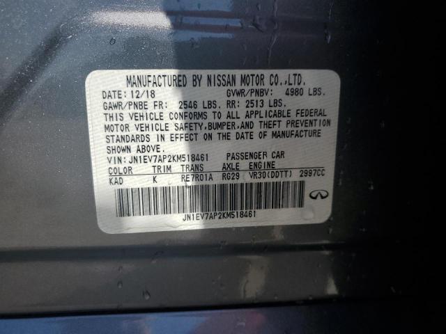 2019 INFINITI Q50 LUXE JN1EV7AP2KM518461