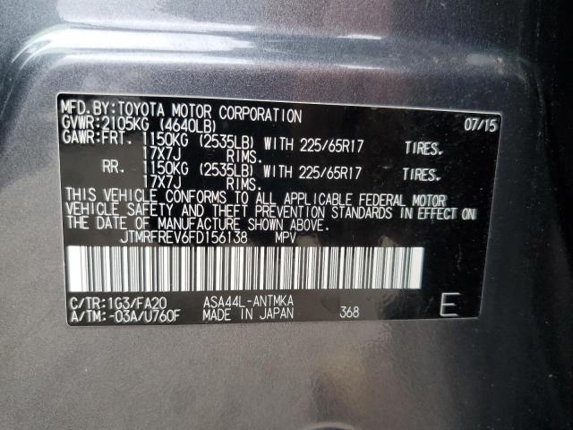 2015 TOYOTA RAV4 XLE - JTMRFREV6FD156138