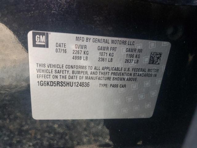 2017 CADILLAC CT6 LUXURY 1G6KD5RS5HU124836