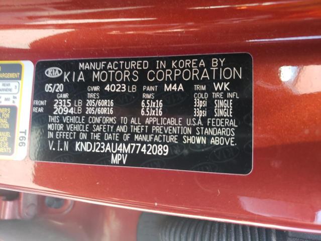 2021 KIA SOUL LX - KNDJ23AU4M7742089