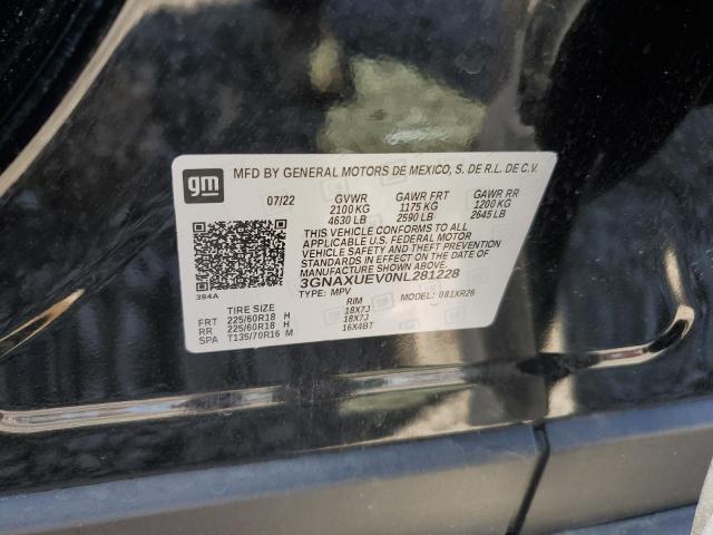 2022 CHEVROLET EQUINOX LT - 3GNAXUEV0NL281228