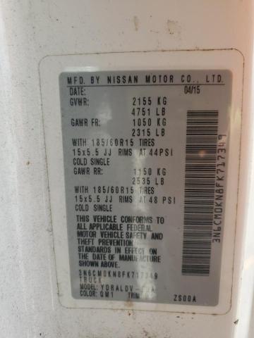 2015 NISSAN NV200 2.5S 3N6CM0KN8FK717349