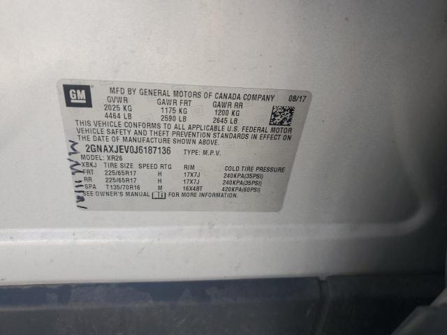 2018 CHEVROLET EQUINOX LT - 2GNAXJEV0J6187136