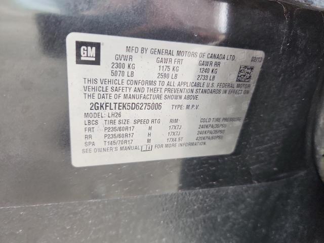 2013 GMC TERRAIN SL - 2GKFLTEK5D6275006