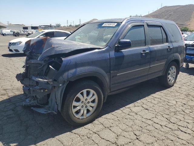 HONDA CR-V EX 2006 blue  gas JHLRD78896C028209 photo #1