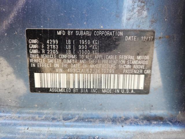 2018 SUBARU IMPREZA LI 4S3GKAU62J3610799