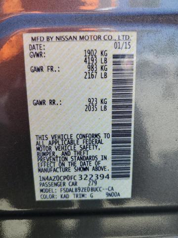 2015 NISSAN LEAF S 1N4AZ0CP0FC322394