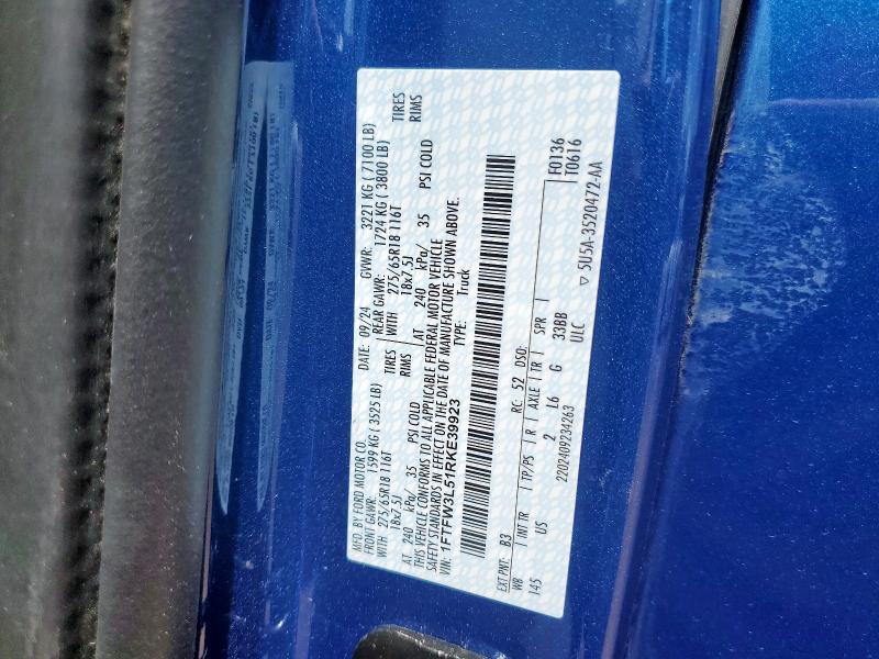 2024 FORD F150 XLT 1FTFW3L51RKE39923
