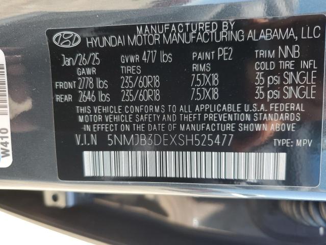 2025 HYUNDAI TUCSON SEL - 5NMJB3DEXSH525477