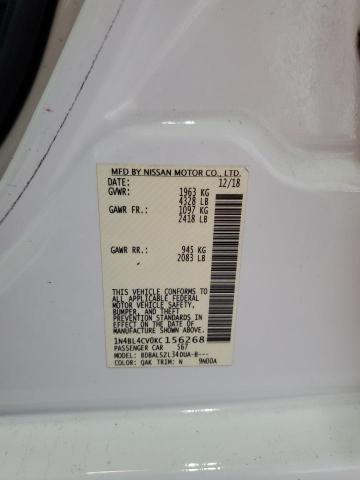 2019 NISSAN ALTIMA SR 1N4BL4CV0KC156268