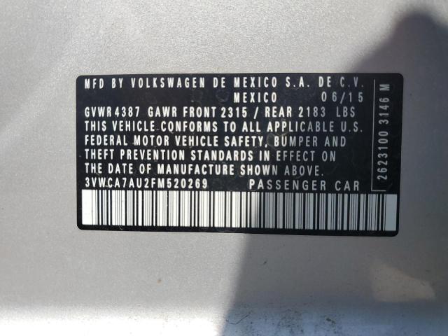 2015 VOLKSWAGEN GOLF SPORT 3VWCA7AU2FM520269