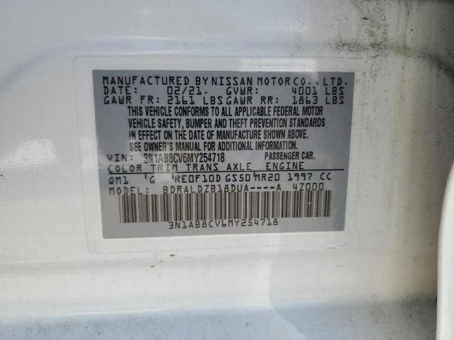 2021 NISSAN SENTRA SV 3N1AB8CV6MY254718