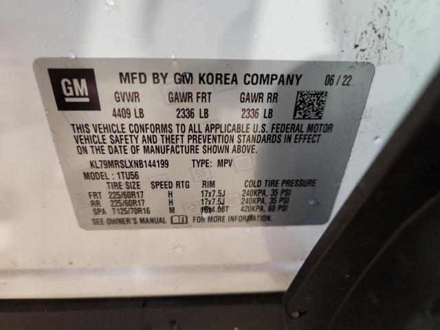 2022 CHEVROLET TRAILBLAZE KL79MRSLXNB144199