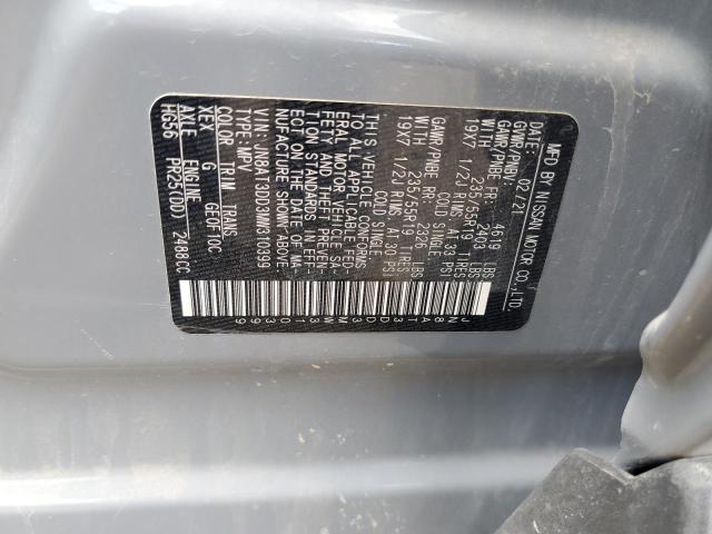 2021 NISSAN ROGUE PLAT JN8AT3DD3MW310399