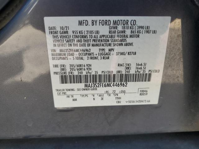 2021 FORD ECOSPORT S MAJ3S2FE6MC446962