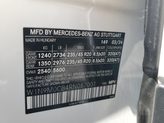 2024 MERCEDES-BENZ EQB 250+ W1N9M0CB4RN087001