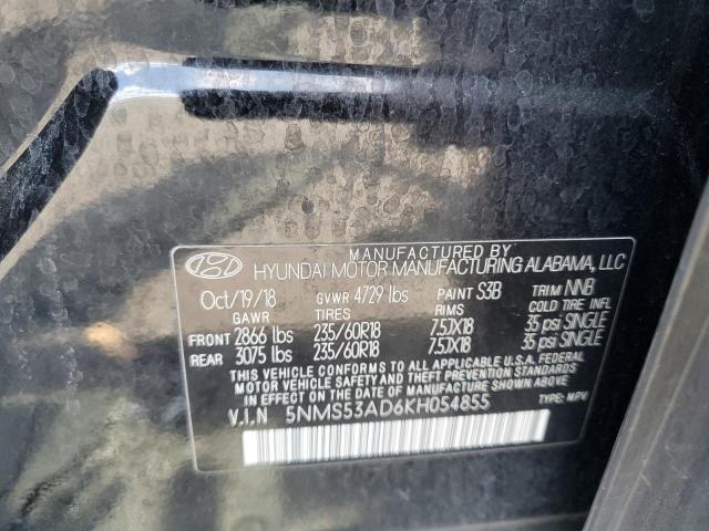 2019 HYUNDAI SANTA FE LIMITED 5NMS53AD6KH054855