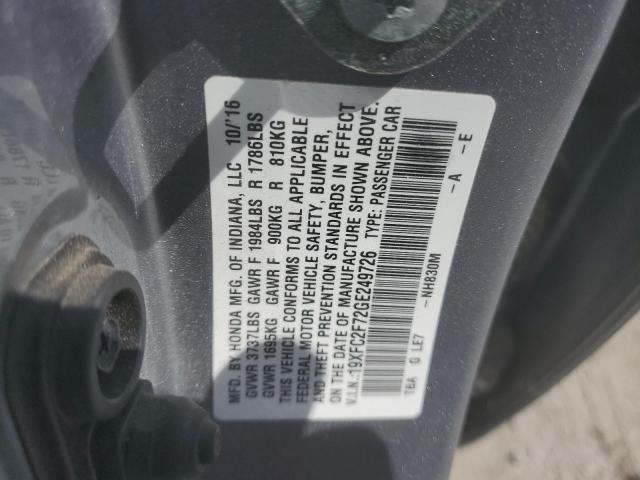 2016 HONDA CIVIC EX - 19XFC2F72GE249726