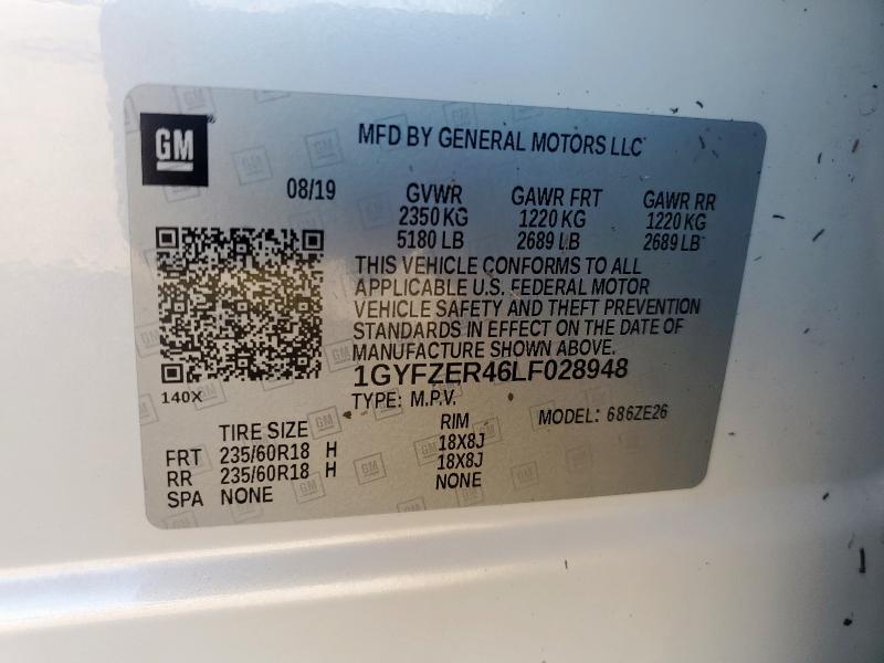 2020 CADILLAC XT4 SPORT 1GYFZER46LF028948