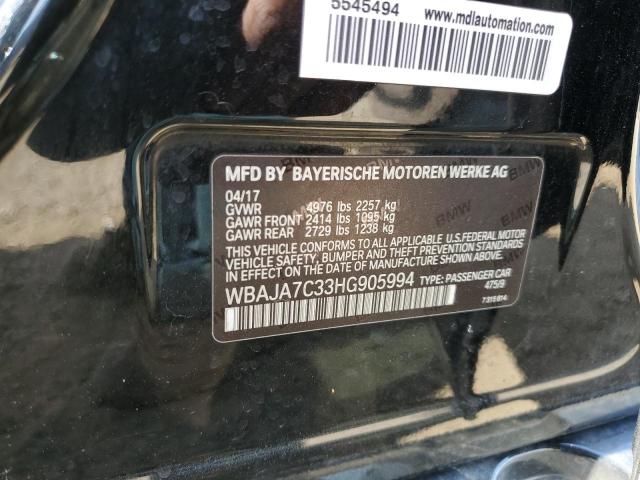 2017 BMW 530 XI WBAJA7C33HG905994