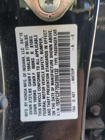 2016 HONDA CIVIC EX - 19XFC2F70GE055132