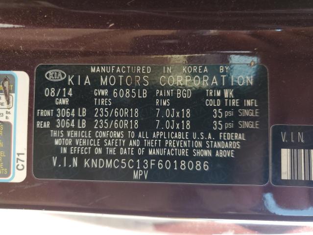 2015 KIA SEDONA EX KNDMC5C13F6018086