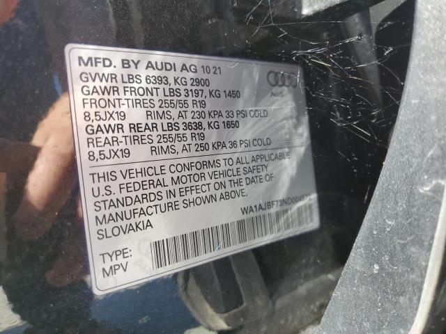 2022 AUDI Q7 PREMIUM WA1AJBF73ND004572