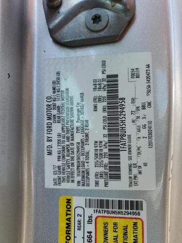 2017 FORD MUSTANG 1FATP8UH5H5294958