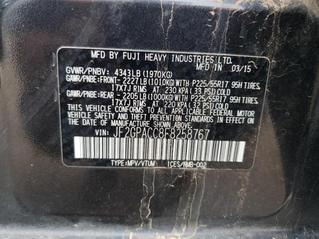 2015 SUBARU XV CROSSTR JF2GPACC8F8258767