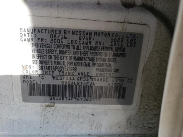 2016 NISSAN SENTRA S - 3N1AB7AP9GY323999