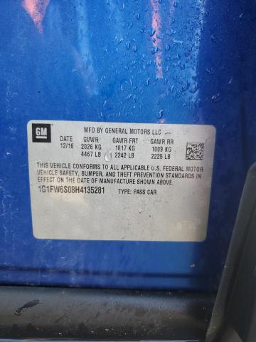 2017 CHEVROLET BOLT EV LT 1G1FW6S08H4135281
