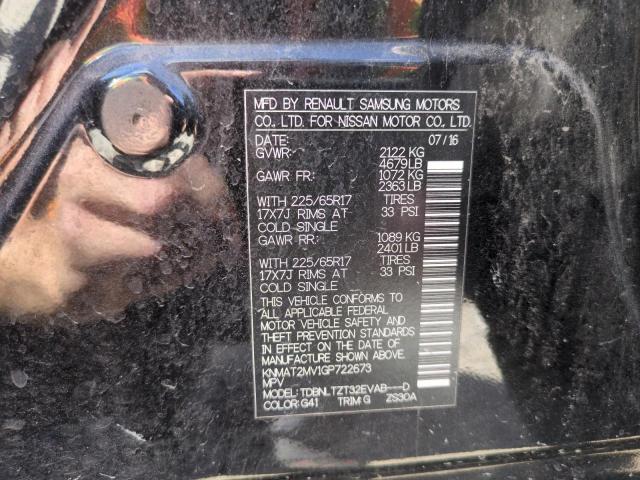 2016 NISSAN ROGUE S KNMAT2MV1GP722673