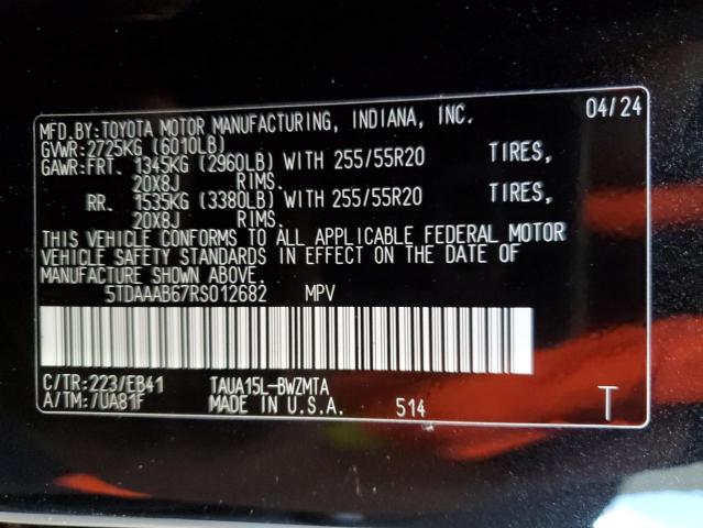 2024 LEXUS TX 350 BAS 5TDAAAB67RS012682