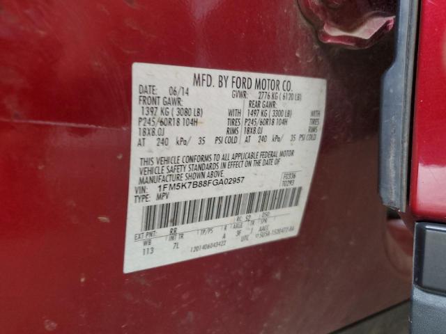 2015 FORD EXPLORER - 1FM5K7B88FGA02957
