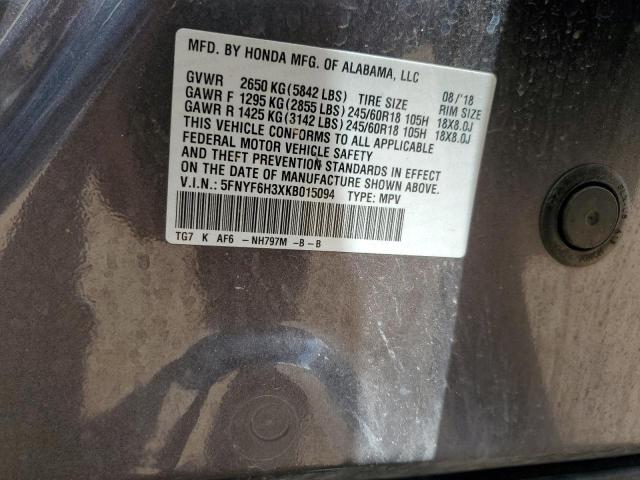 2019 HONDA PILOT EX 5FNYF6H3XKB015094