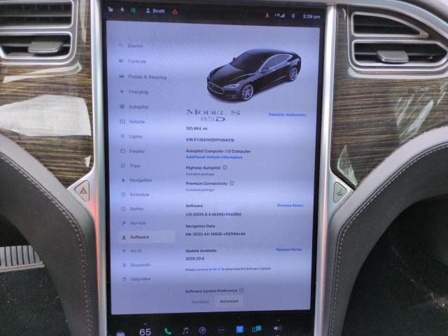 2015 TESLA MODEL S 85 5YJSA1H25FF084019