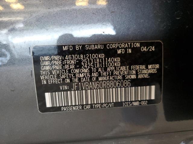 2024 SUBARU WRX LIMITE JF1VBAN60R8806086