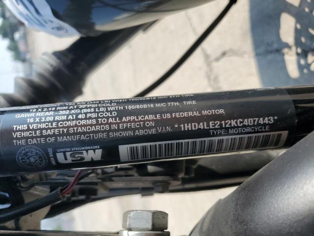 2019 HARLEY-DAVIDSON XL883 N 1HD4LE212KC407443